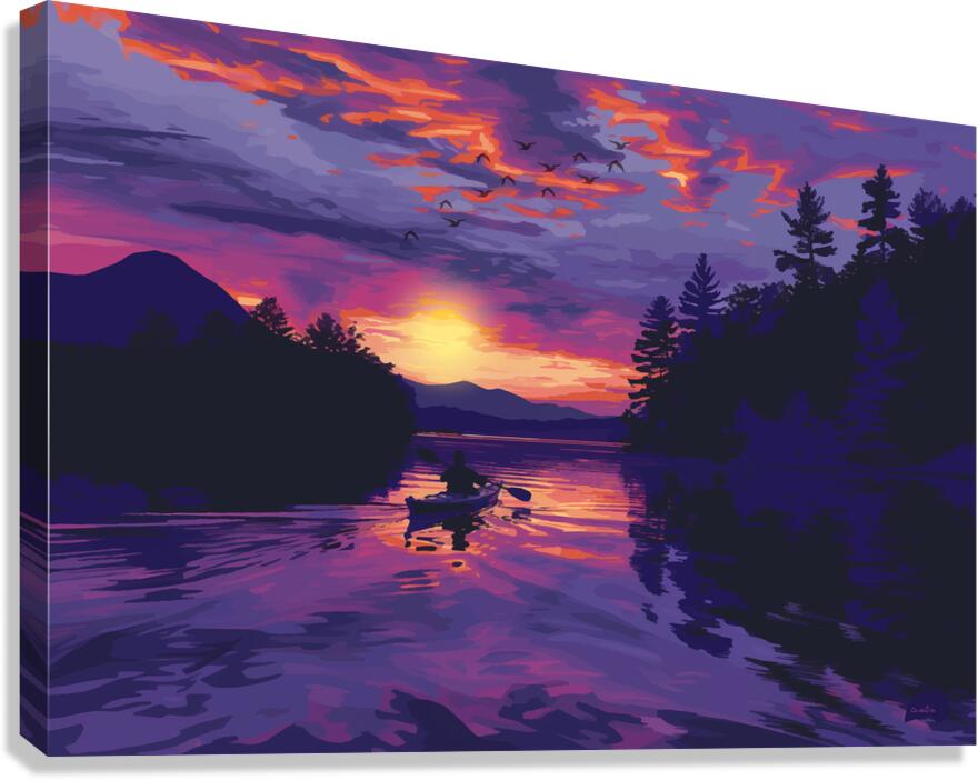 Twilight Paddle Canvas Print