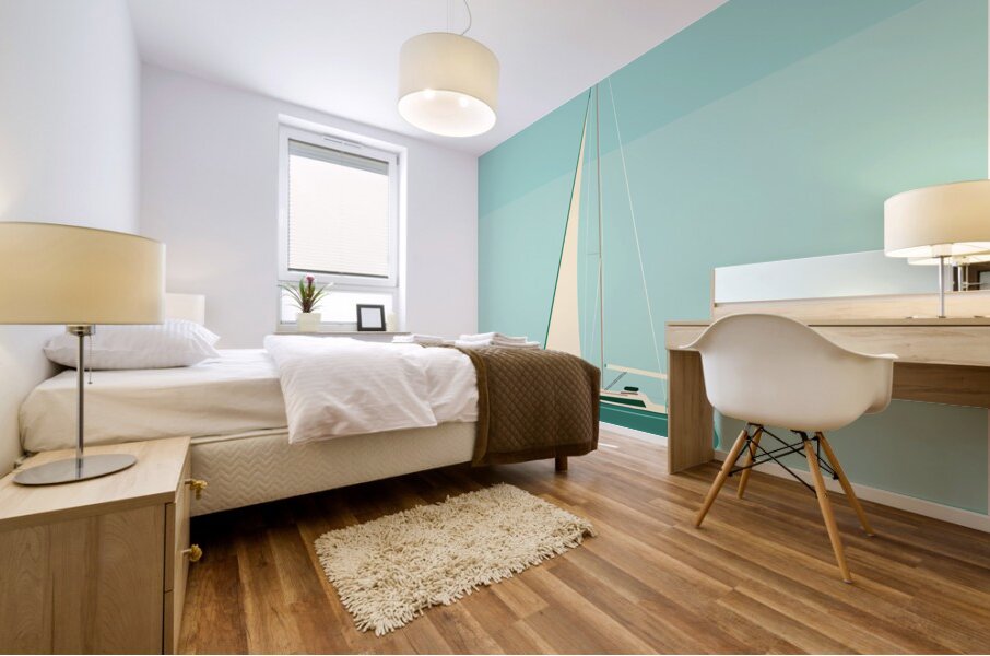 Serene Sailboat  Mural print